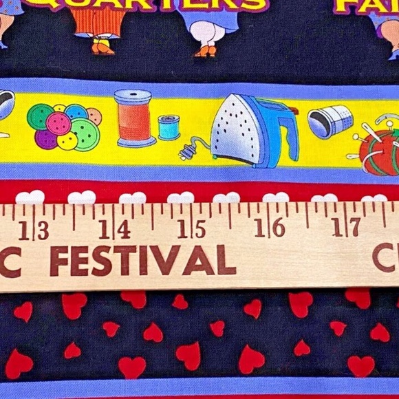 1+1= 2 YDS Fabric Love Those Fat Quarters Scattered Ladies & Borders Becky & Me - Picture 5 of 13